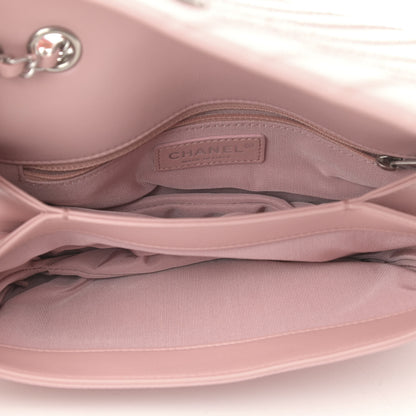 Chanel Calfskin Studded Chevron Quilted Flap Pink 5 of 13