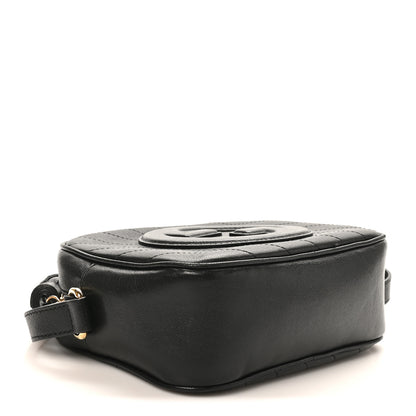 Gucci Sakai Be Green Calfskin Diagonal Stitched Small Blondie Shoulder Bag Black 4 of 11