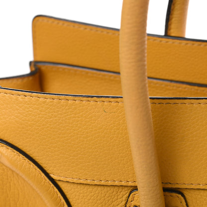 Celine Drummed Calfskin Mini Luggage Ocre 15 of 17
