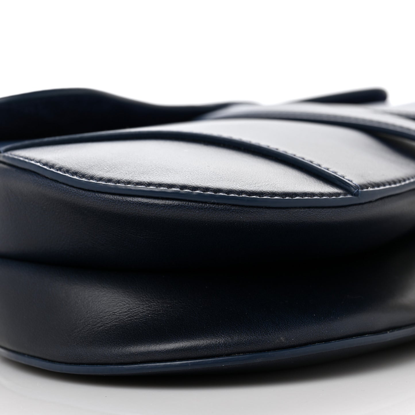 Calfskin Gradient Saddle Bag Indigo Blue