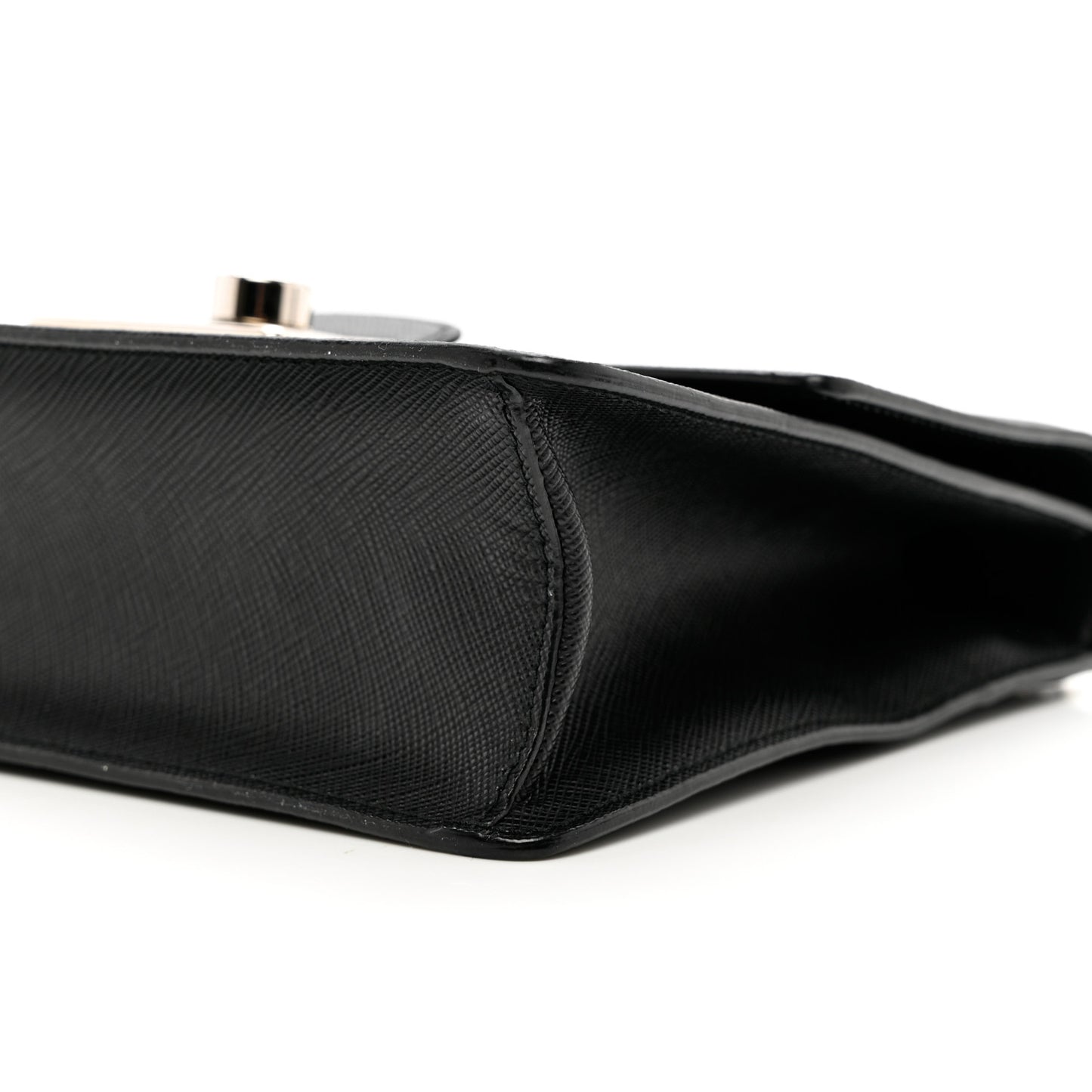 Saffiano Pattina Crossbody Bag Black