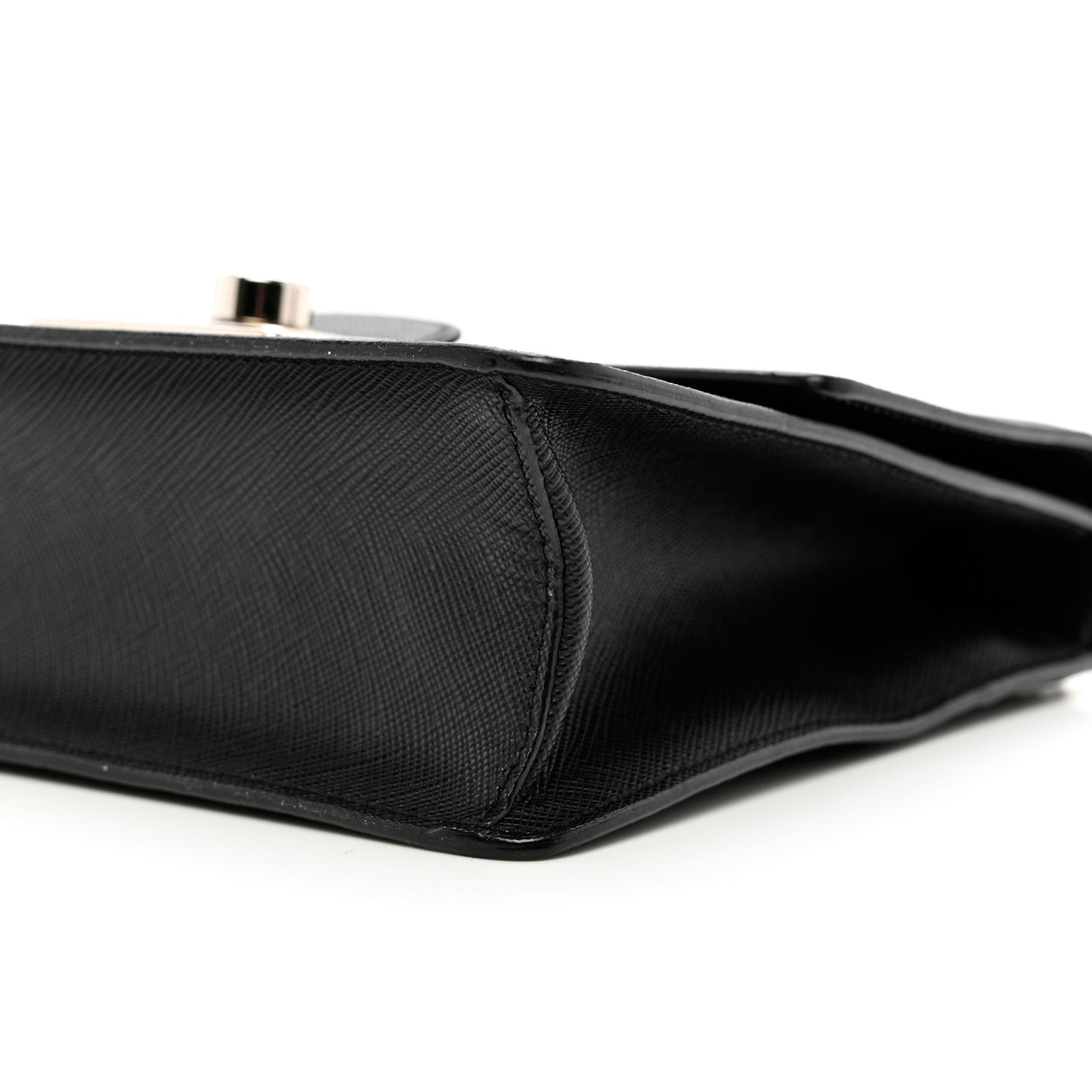Prada Saffiano Pattina Crossbody Bag Black 8 of 10