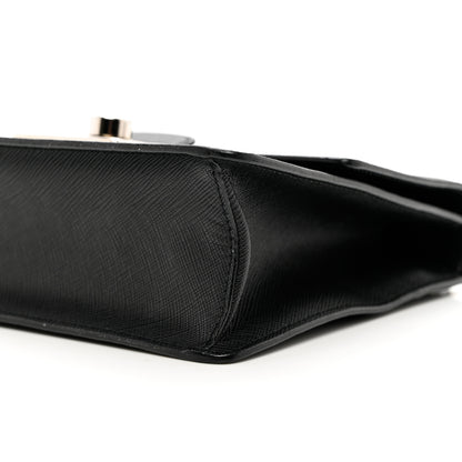 Prada Saffiano Pattina Crossbody Bag Black 8 of 10