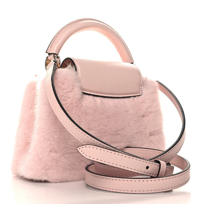 Louis Vuitton Mink Calfskin Goatskin Capucines Mini Rosewater Pink 3 of 9