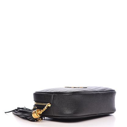 Saint Laurent Grain De Poudre Matelasse Monogram Mini Lou Camera Bag Black 4 of 12