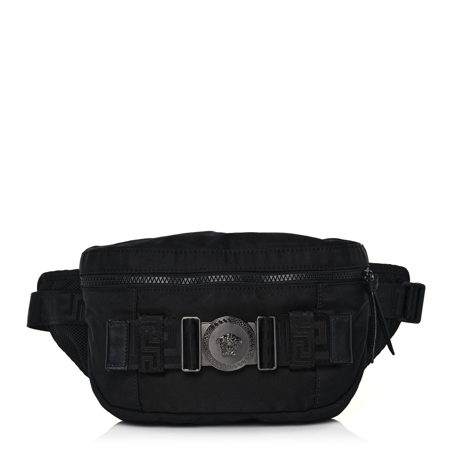 Nylon Palazzo Medusa Belt Bag Black