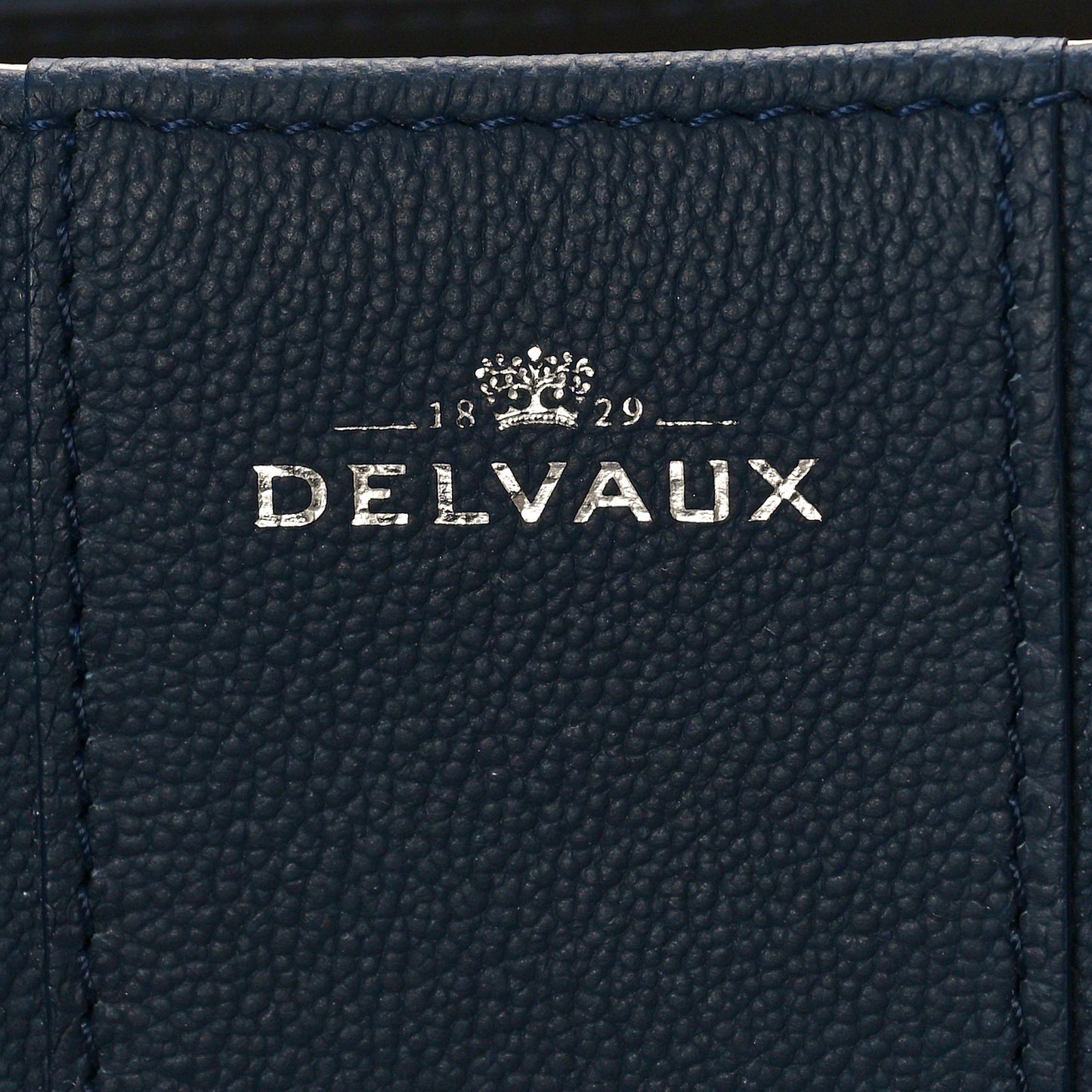 Grained Calfskin MM Brillant Satchel Navy