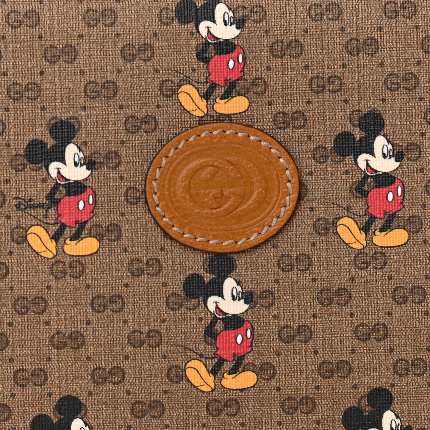 X DISNEY Mini Vintage GG Supreme Monogram Mickey Mouse Small Belt Bag Beige Vintage Sun Oil