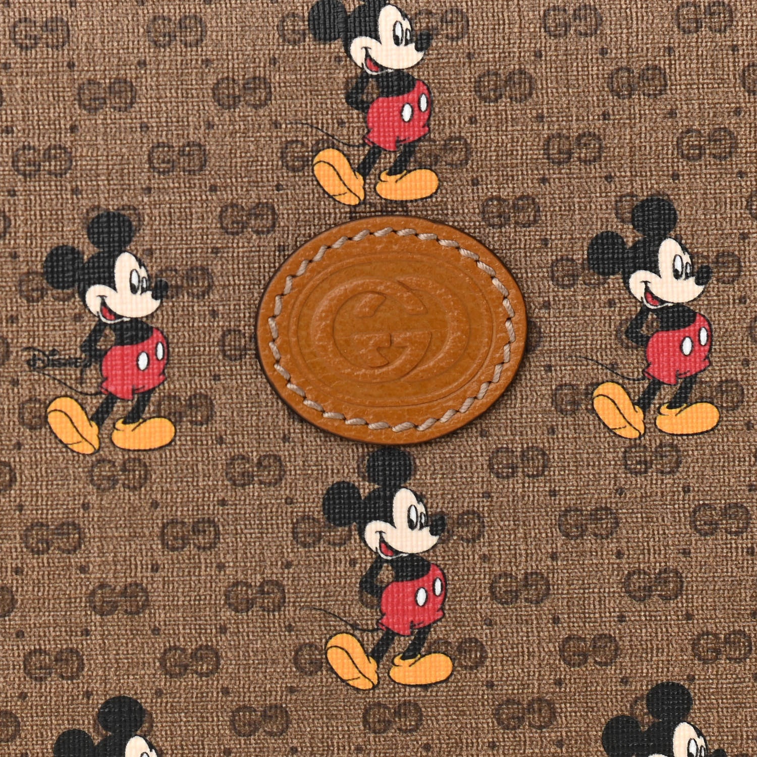 Gucci X DISNEY Mini Vintage GG Supreme Monogram Mickey Mouse Small Belt Bag Beige Vintage Sun Oil 8 of 10