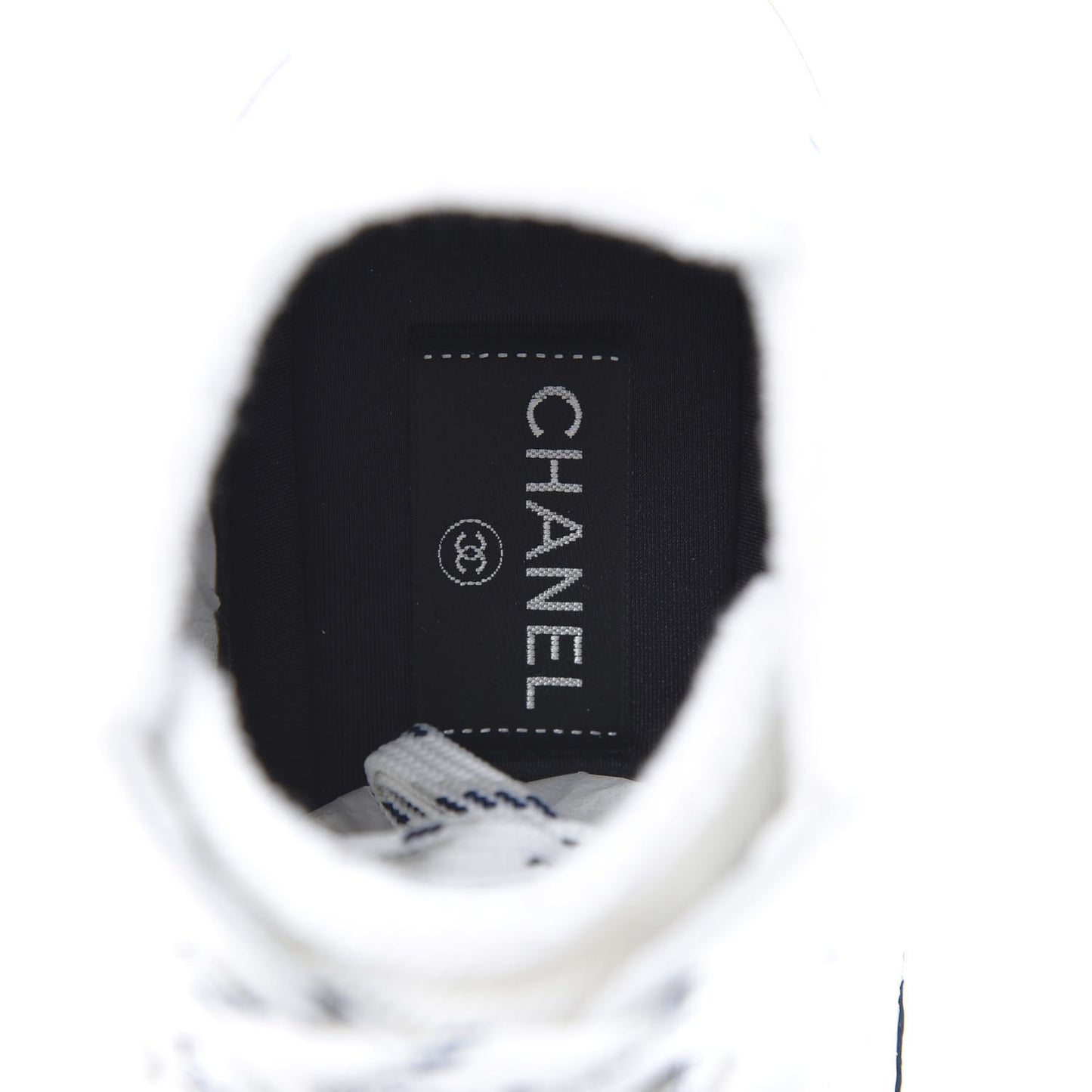 Calfskin Mesh Lycra Womens Logo High Top Sneakers 42 White