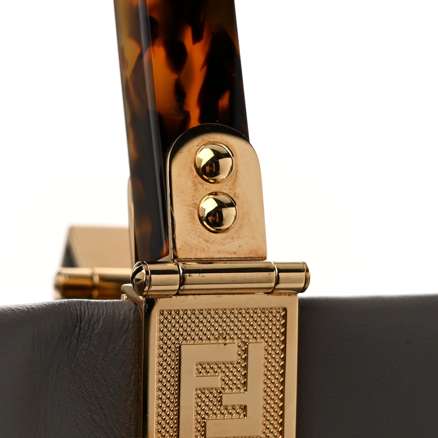 Vitello King Plexiglass Logo Embossed Medium Fendi Sunshine Shopper Tote Moon