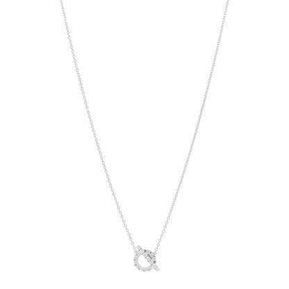 Hermes 18K White Gold Diamond Finesse Pendant Necklace 1 of 5