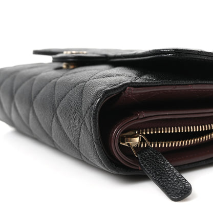 Chanel Caviar Quilted Compact Wallet On Chain WOC  Black 10 of 10