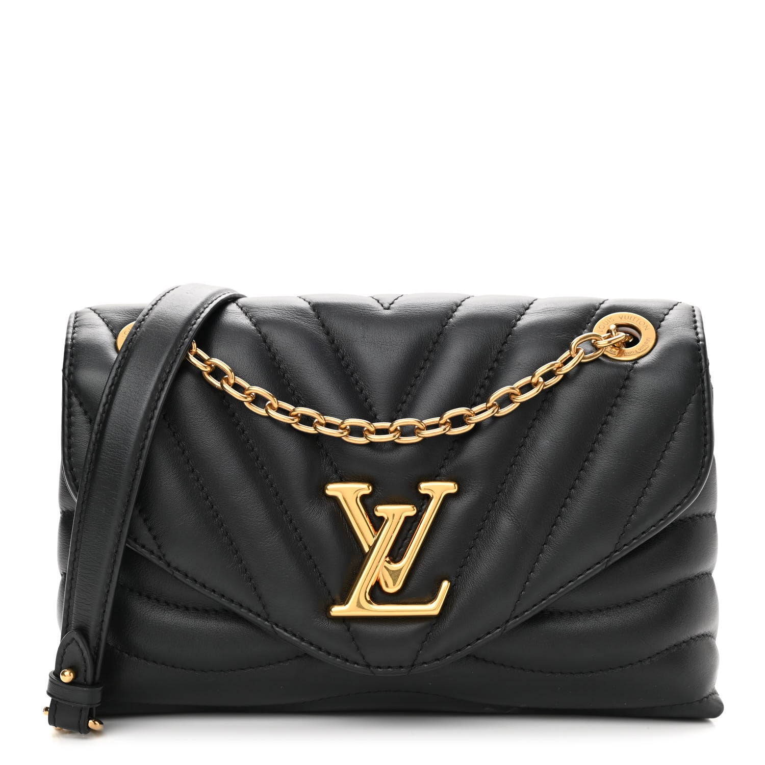 Louis Vuitton Calfskin LV New Wave Chain Bag Black 1 of 9