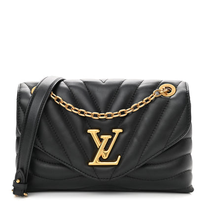 Louis Vuitton Calfskin LV New Wave Chain Bag Black 1 of 9