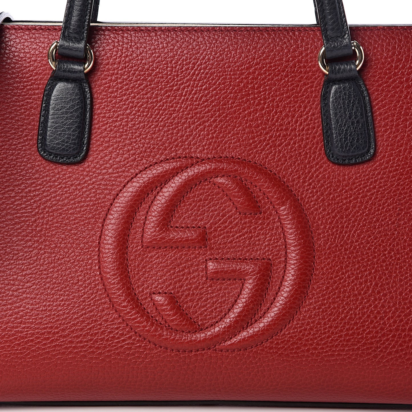Dollar Calfskin Medium Soho Top Handle Satchel Hibiscus Red Mystic White Blue