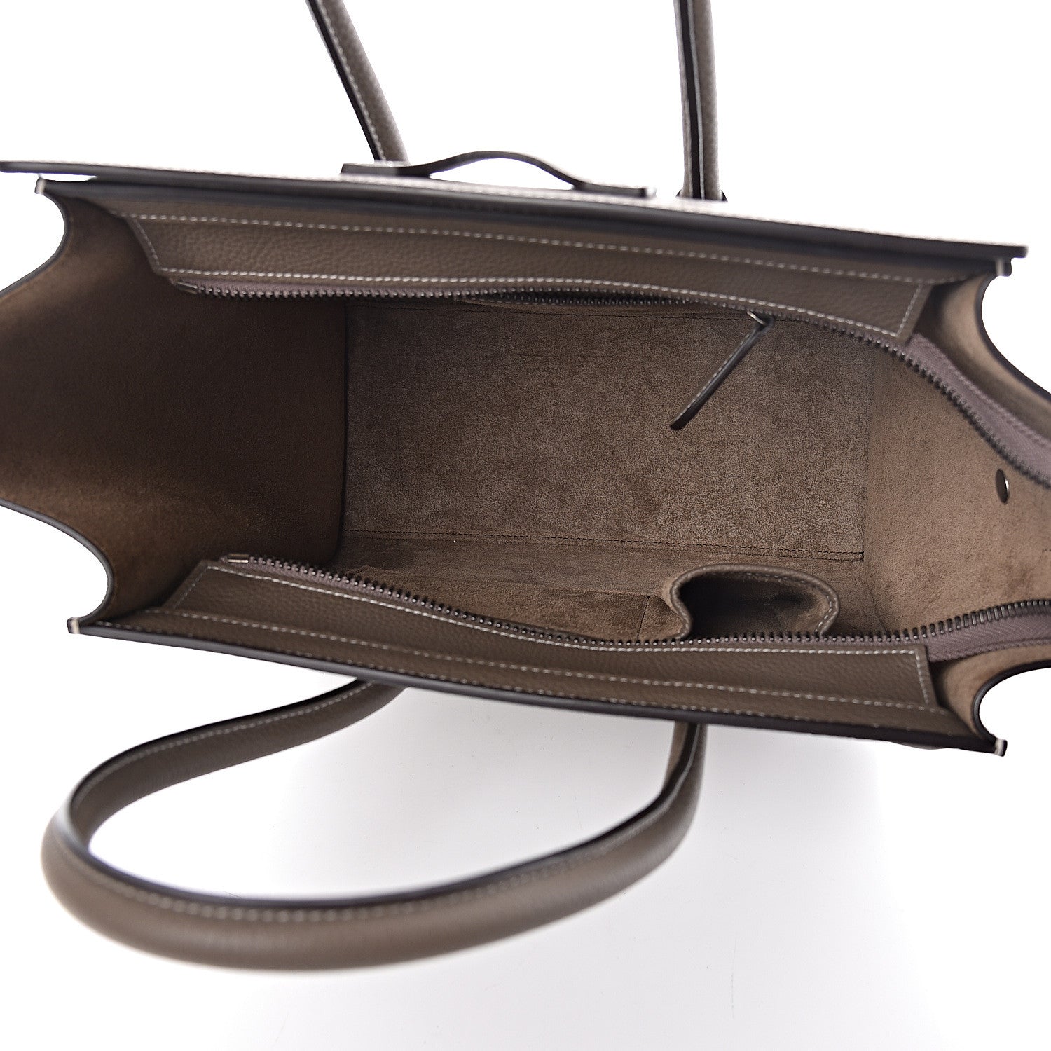 Celine Drummed Calfskin Micro Luggage Souris 5 of 9