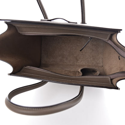 Celine Drummed Calfskin Micro Luggage Souris 5 of 9