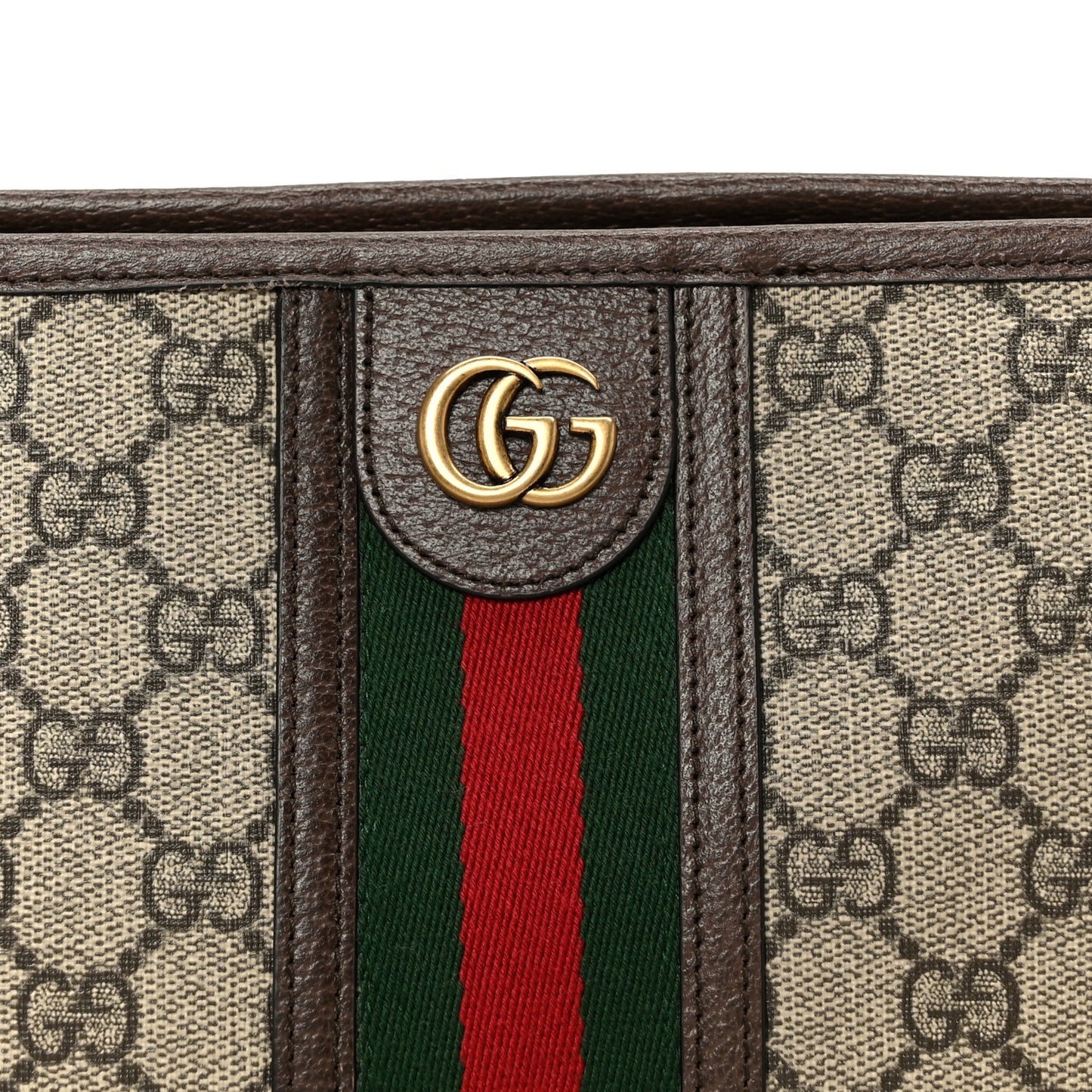 GG Supreme Monogram Web Ophidia GG Toiletry Case Beige New Acero