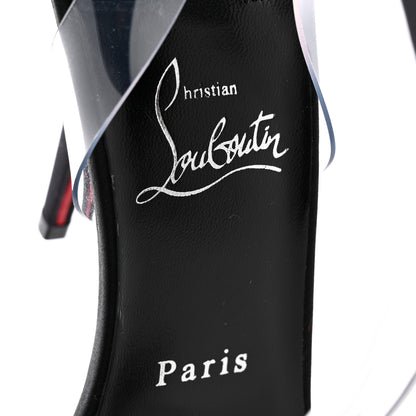 Christian Louboutin Satin Crystal PVC Astrinodo 100 Sandals 38.5 Black 7 of 17