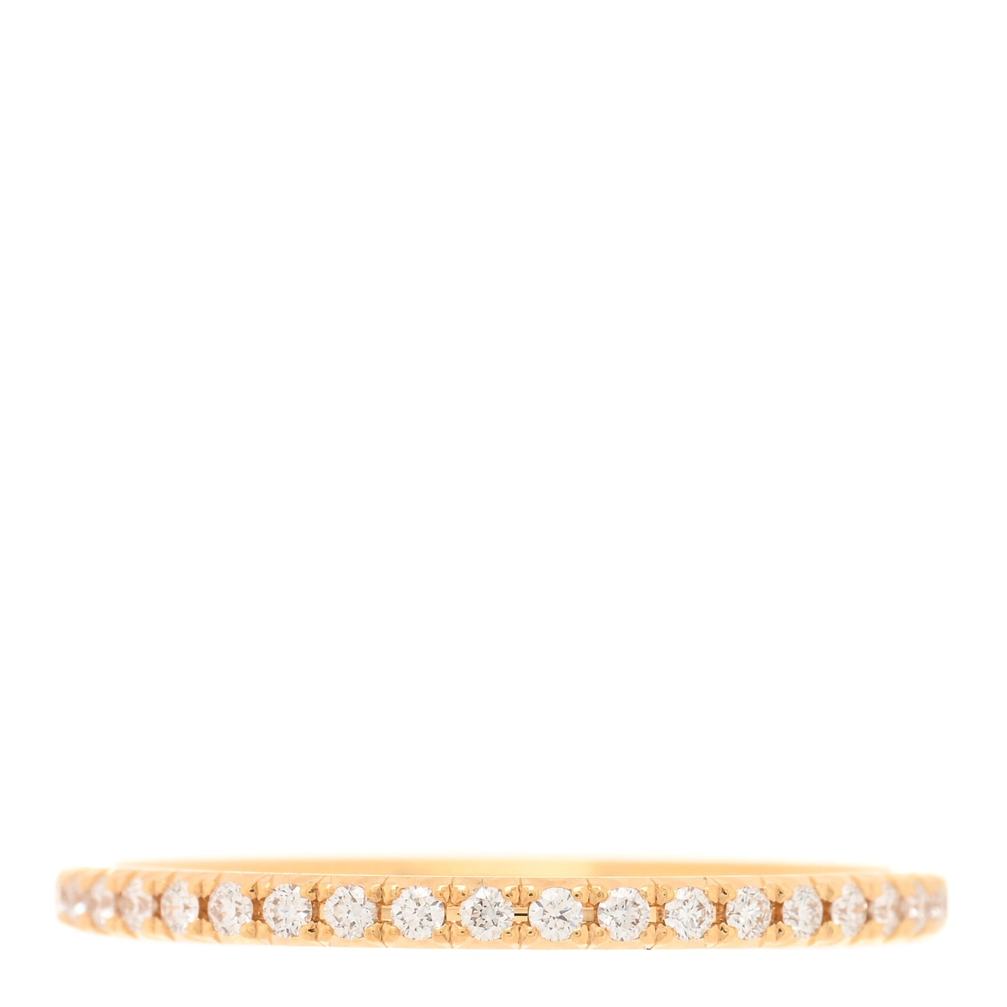 18K Yellow Gold Diamond Metro Band Ring 50 5.5