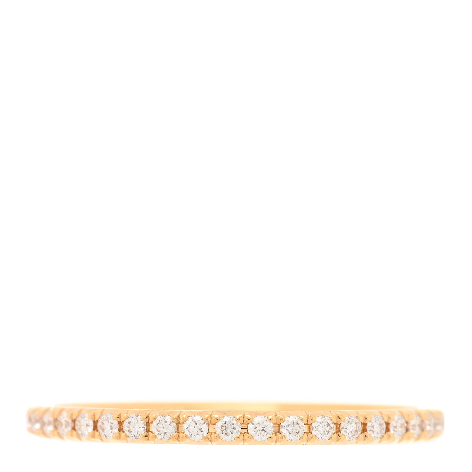 Tiffany 18K Yellow Gold Diamond Metro Band Ring 50 5.5 3 of 4
