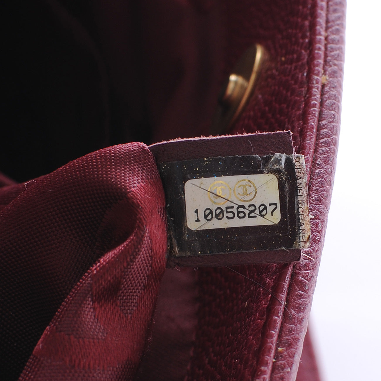 Chanel Caviar CC Shoulder Bag Bordeaux 7 of 7