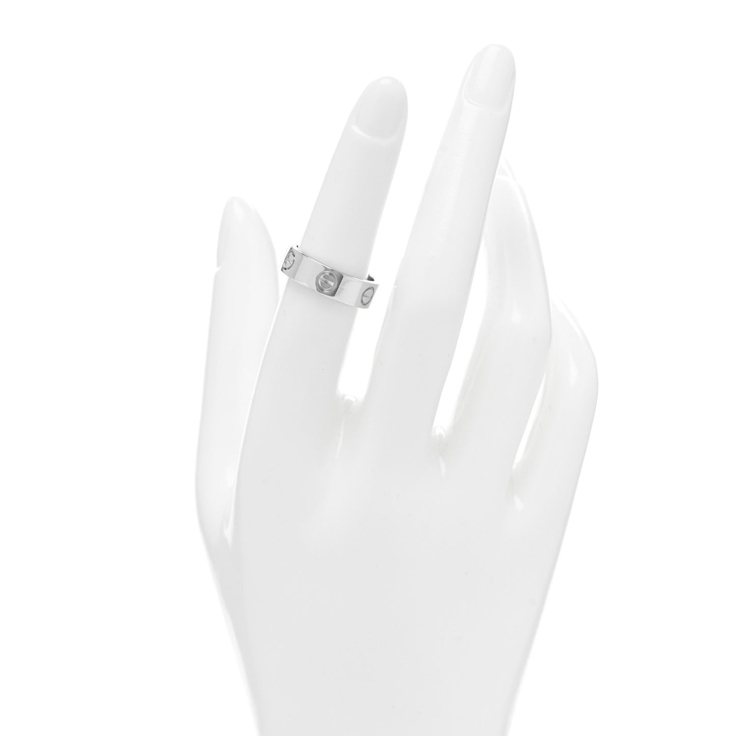 18K White Gold 5.5mm LOVE Ring 52 6