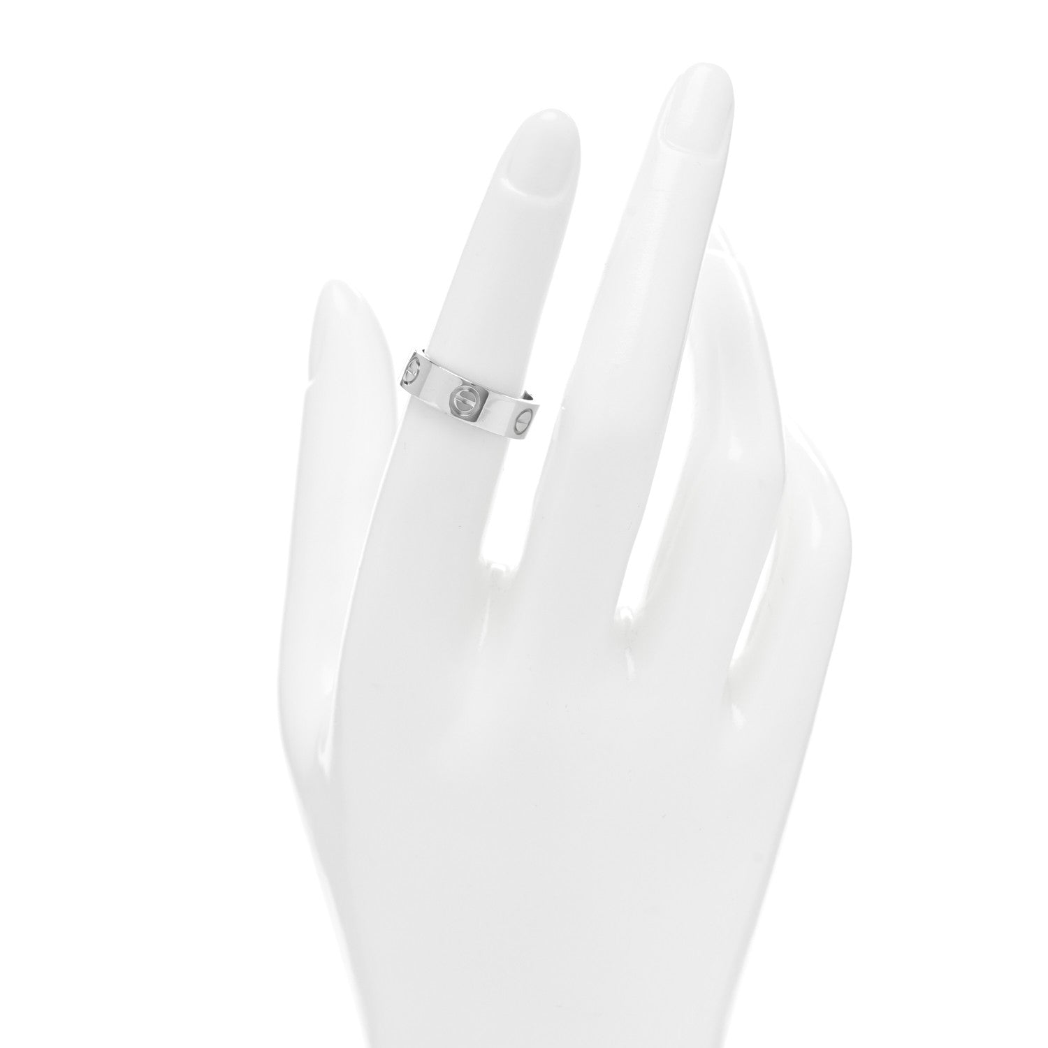 Cartier 18K White Gold 5.5mm LOVE Ring 52 6 2 of 4