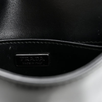 Prada Spazzolato Cleo Flap Shoulder Bag Black 5 of 8