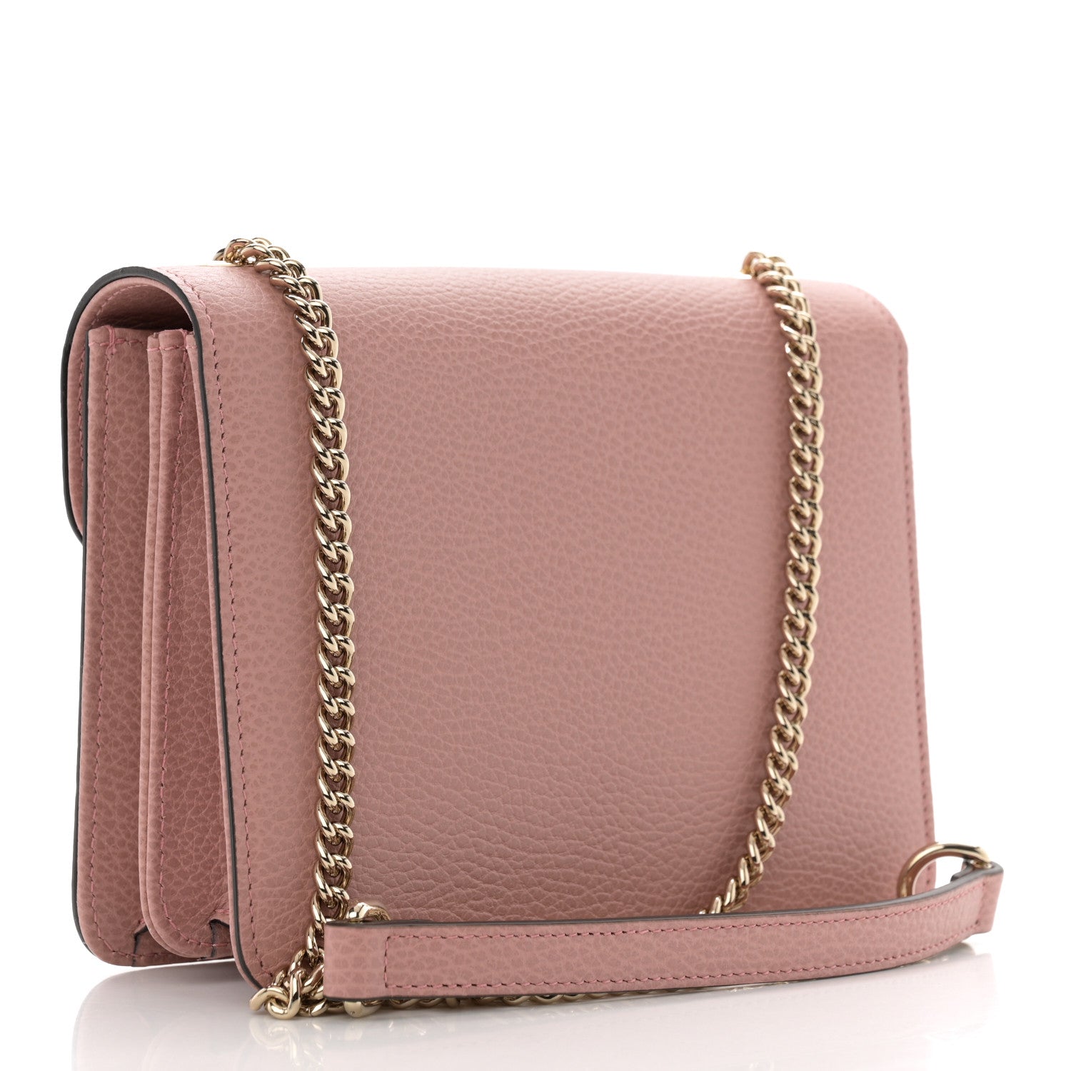 Gucci Dollar Calfskin Small Interlocking G Shoulder Bag Soft Pink 3 of 11