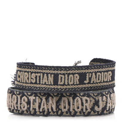 Christian Dior Woven Cotton J'Adior Friendship Bracelet Set Navy 1 of 4