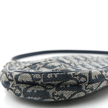 Christian Dior Monogram Mini Saddle Pochette Navy 9 of 10