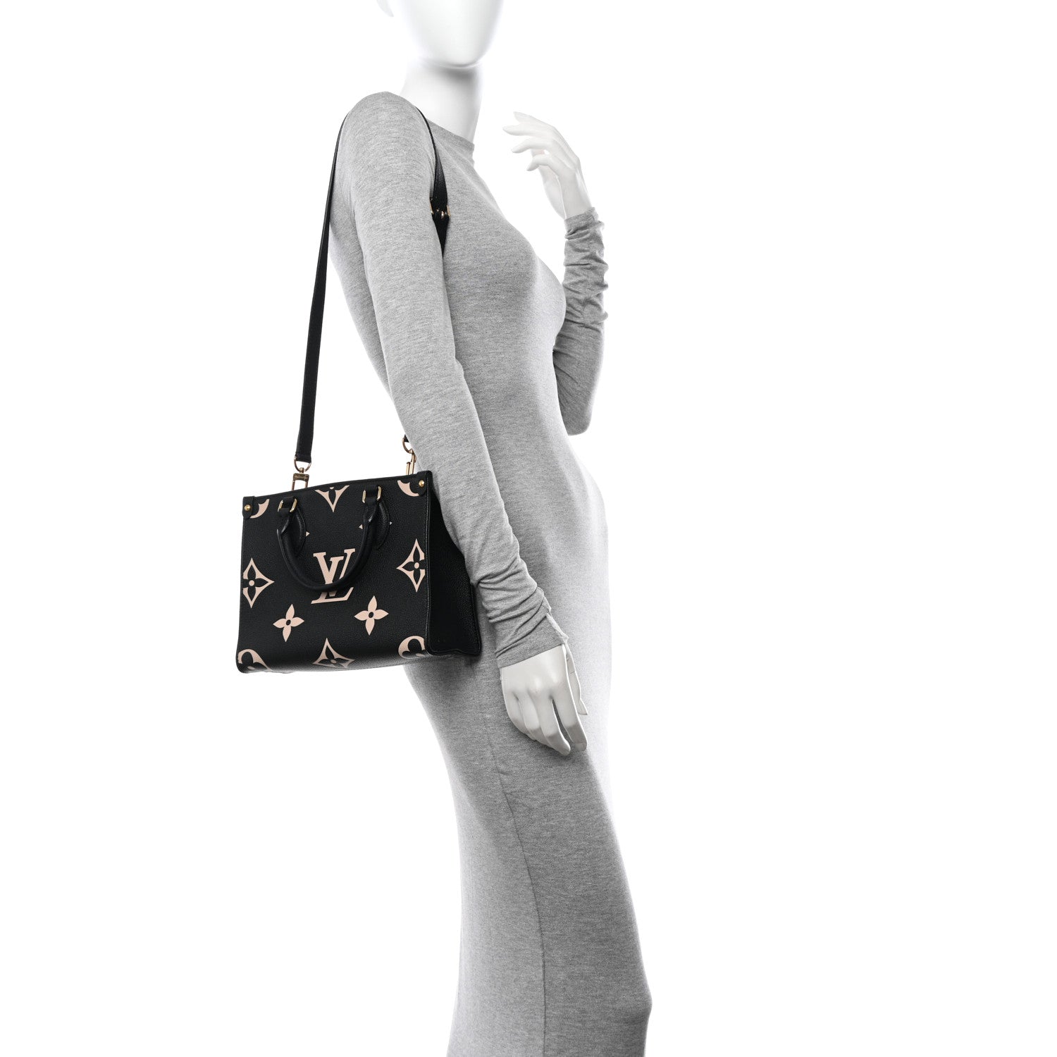 Louis Vuitton Empreinte Monogram Giant Onthego PM Black Beige 2 of 9