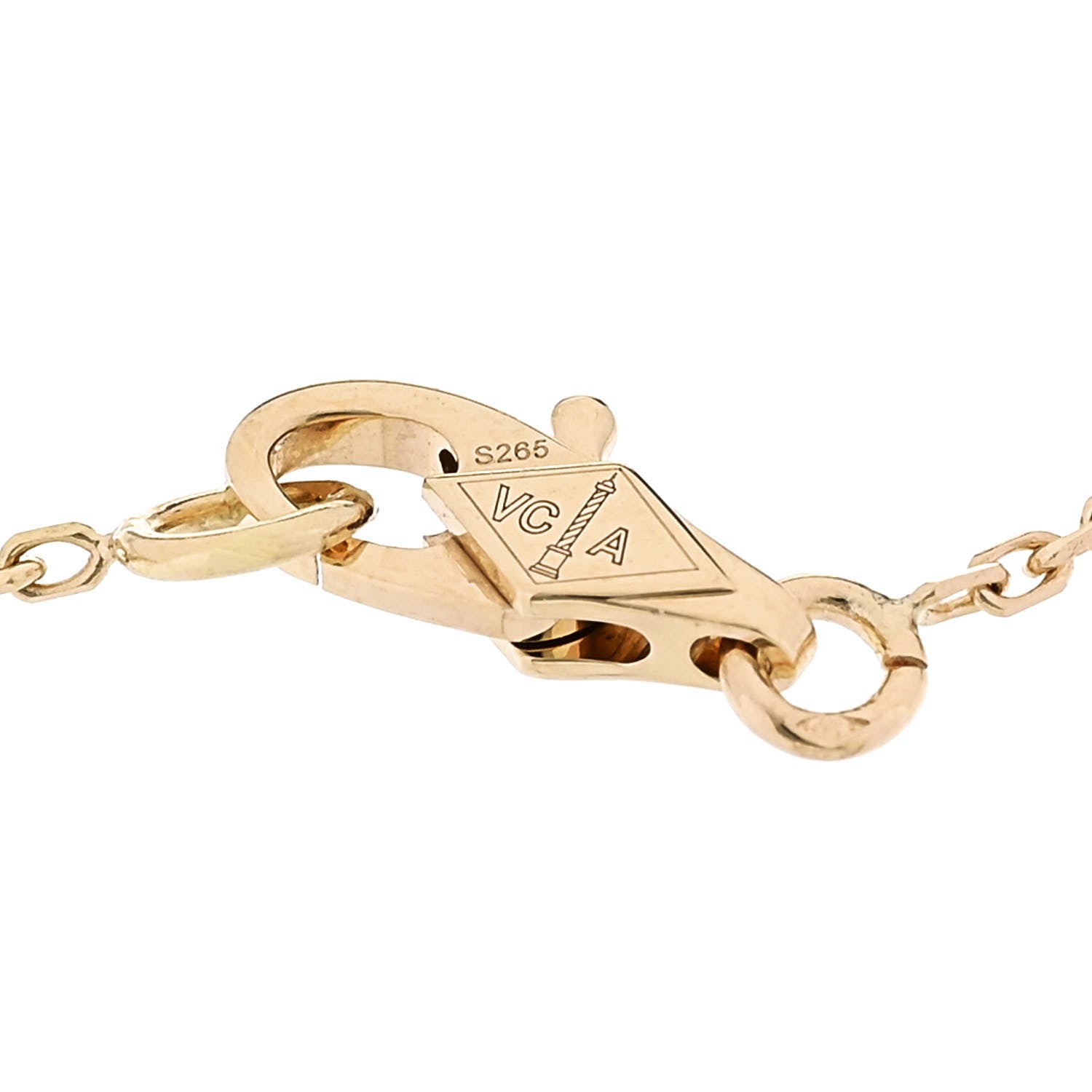 Van Cleef & Arpels 18K Yellow Gold Mother of Pearl Sweet Alhambra Butterfly Bracelet 3 of 5