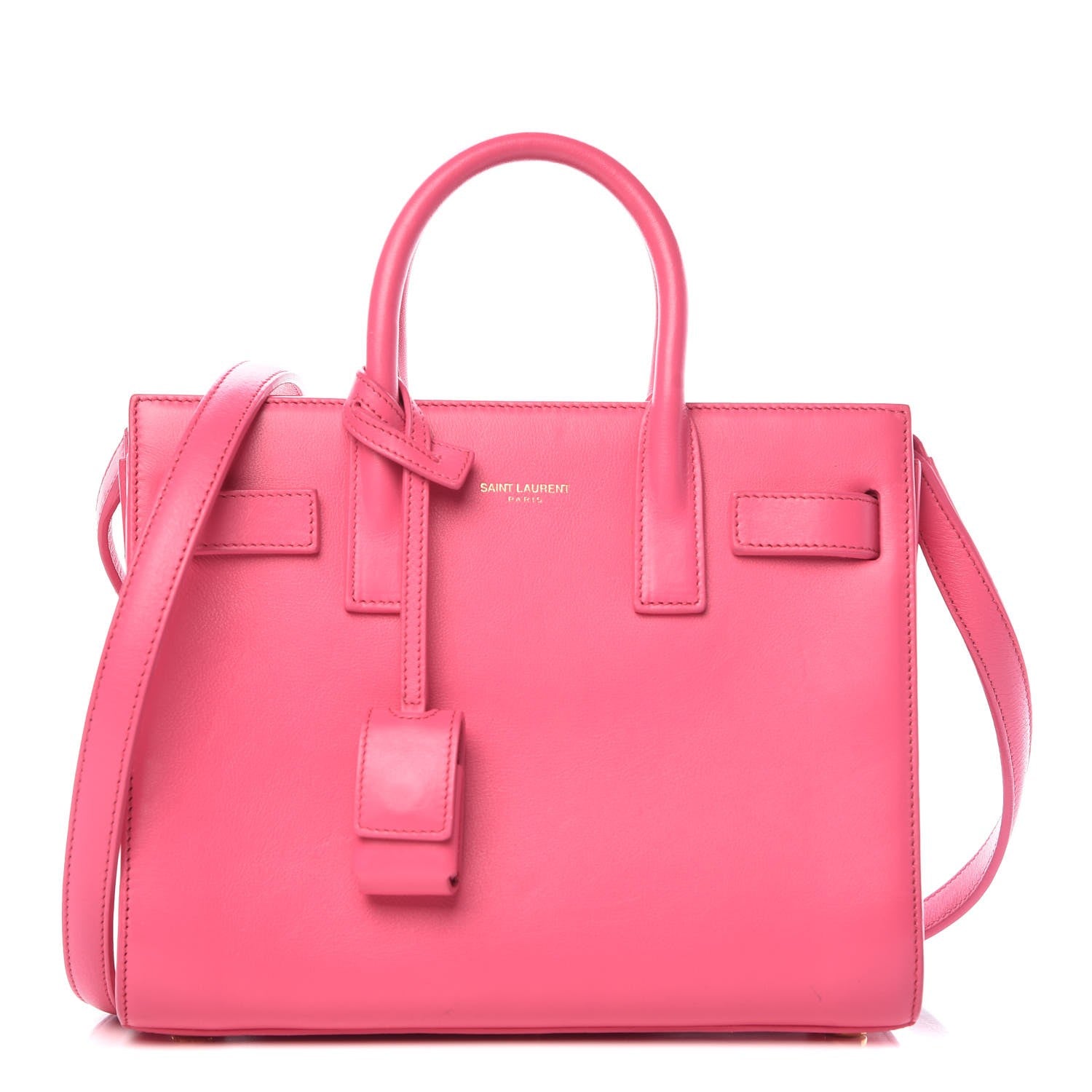 Saint Laurent Calfskin Nano Sac De Jour Lipstick Fuchsia 1 of 11
