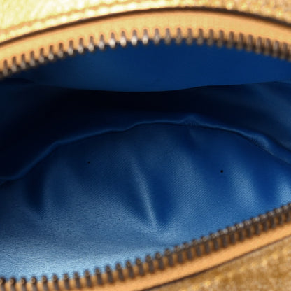 Gucci Metallic Calfskin Matelasse Mini GG Marmont Round Shoulder Bag Gold Pink 5 of 9