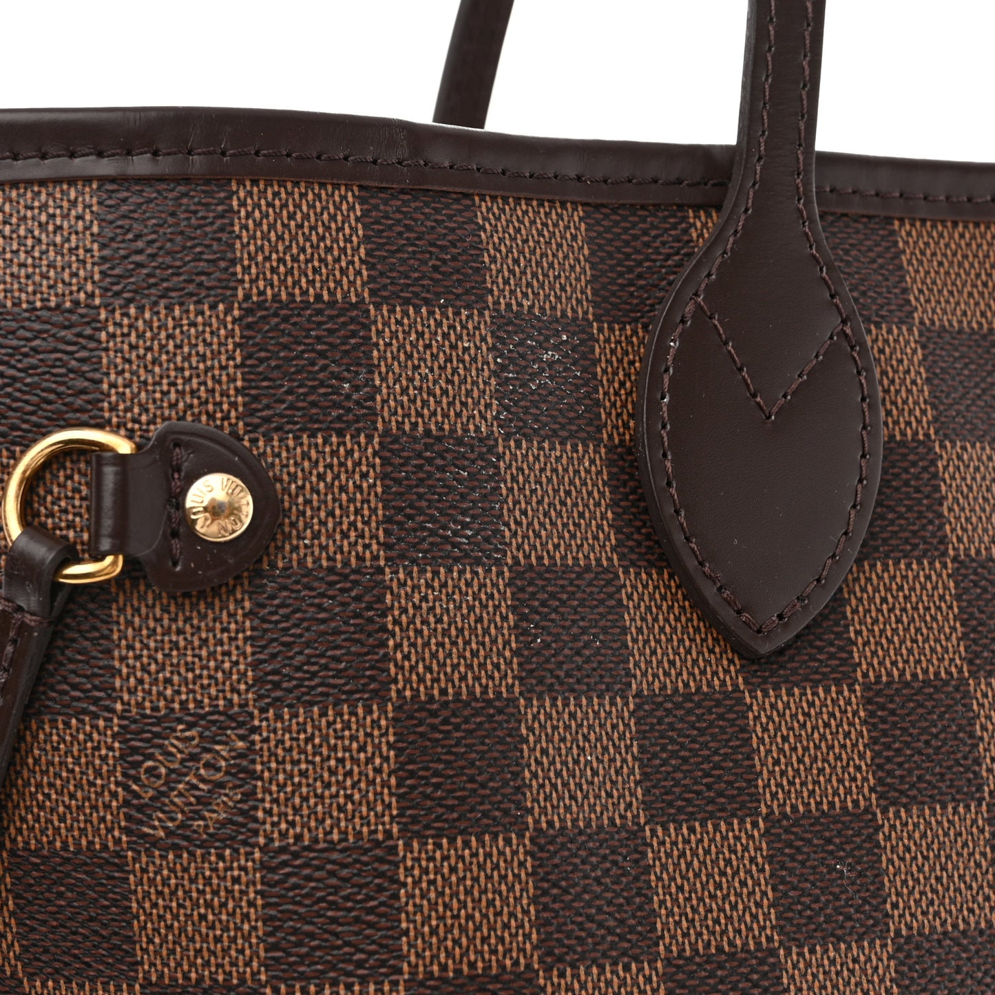 LOUIS VUITTON Damier Ebene Neo Neverfull MM Rose Ballerine