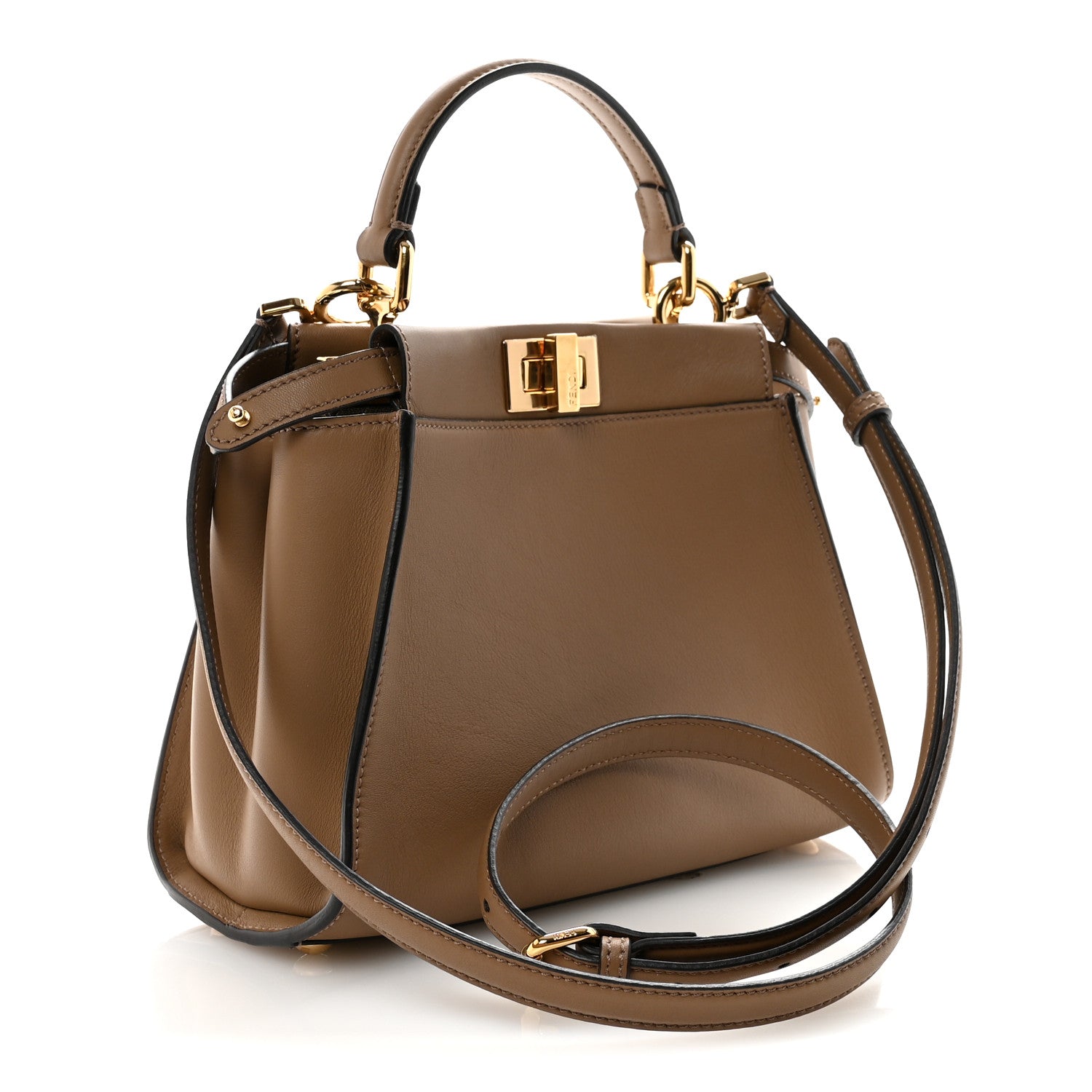 Fendi Vitello Seta Fabric Jacquard FF 1974 Mini Peekaboo Iconic