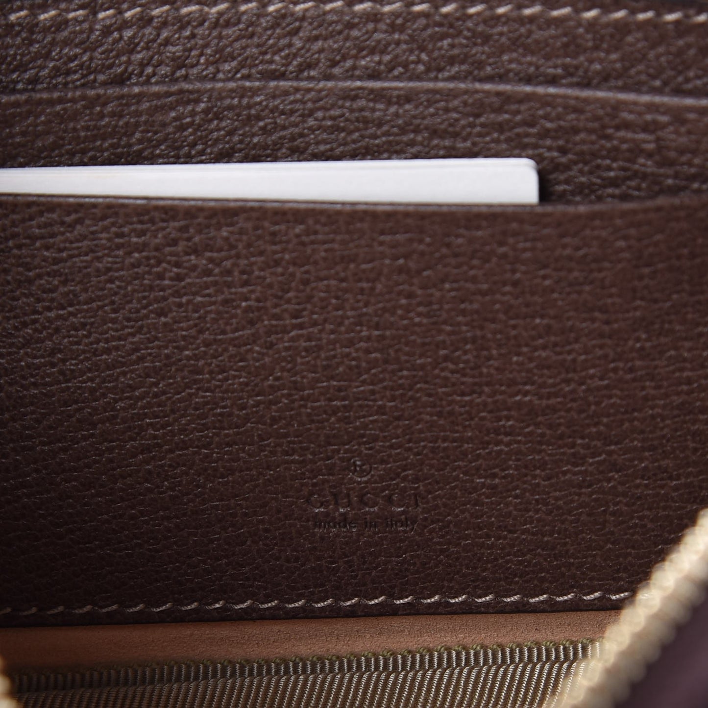 GG Supreme Monogram Ophidia Phone Case Wristlet Brown