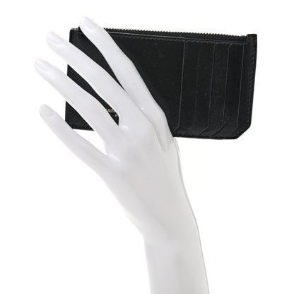 Saint Laurent Calfskin 5 Fragments Zip Pouch Card Holder Black 2 of 7