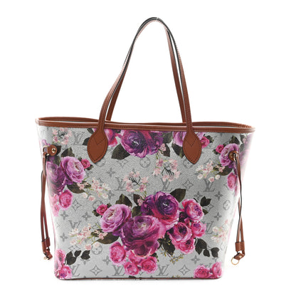 Louis Vuitton Metallic Monogram LV Garden Neverfull MM Silver 1 of 10