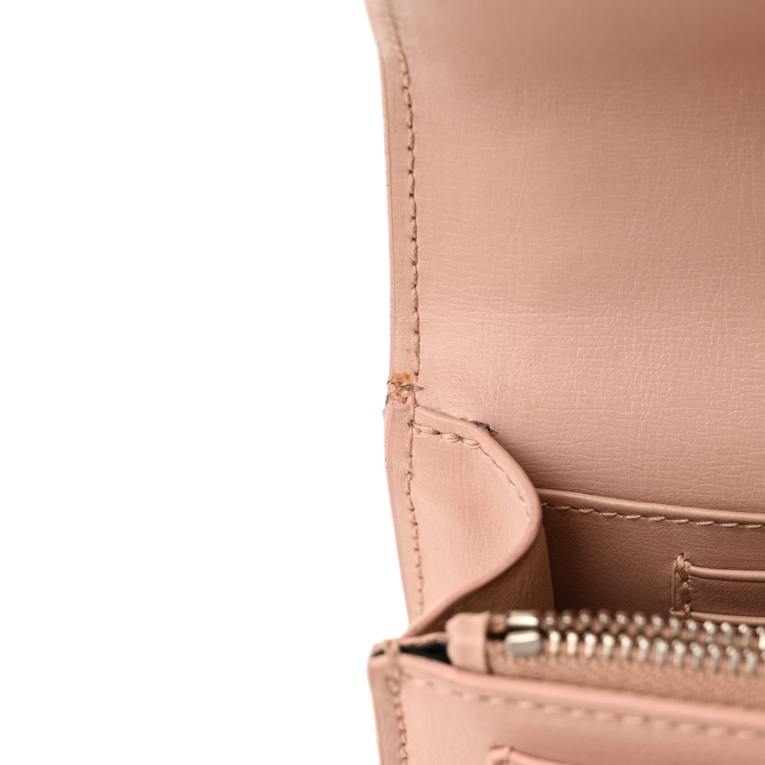 Saint Laurent Calfskin Monogram Sunset Chain Wallet Light Pink 10 of 19