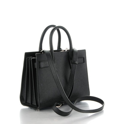 Saint Laurent Grained Calfskin Nano Sac De Jour Black 3 of 7