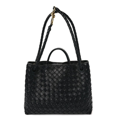 Bottega Veneta Nappa Intrecciato Medium Andiamo Shoulder Bag Black 1 of 8