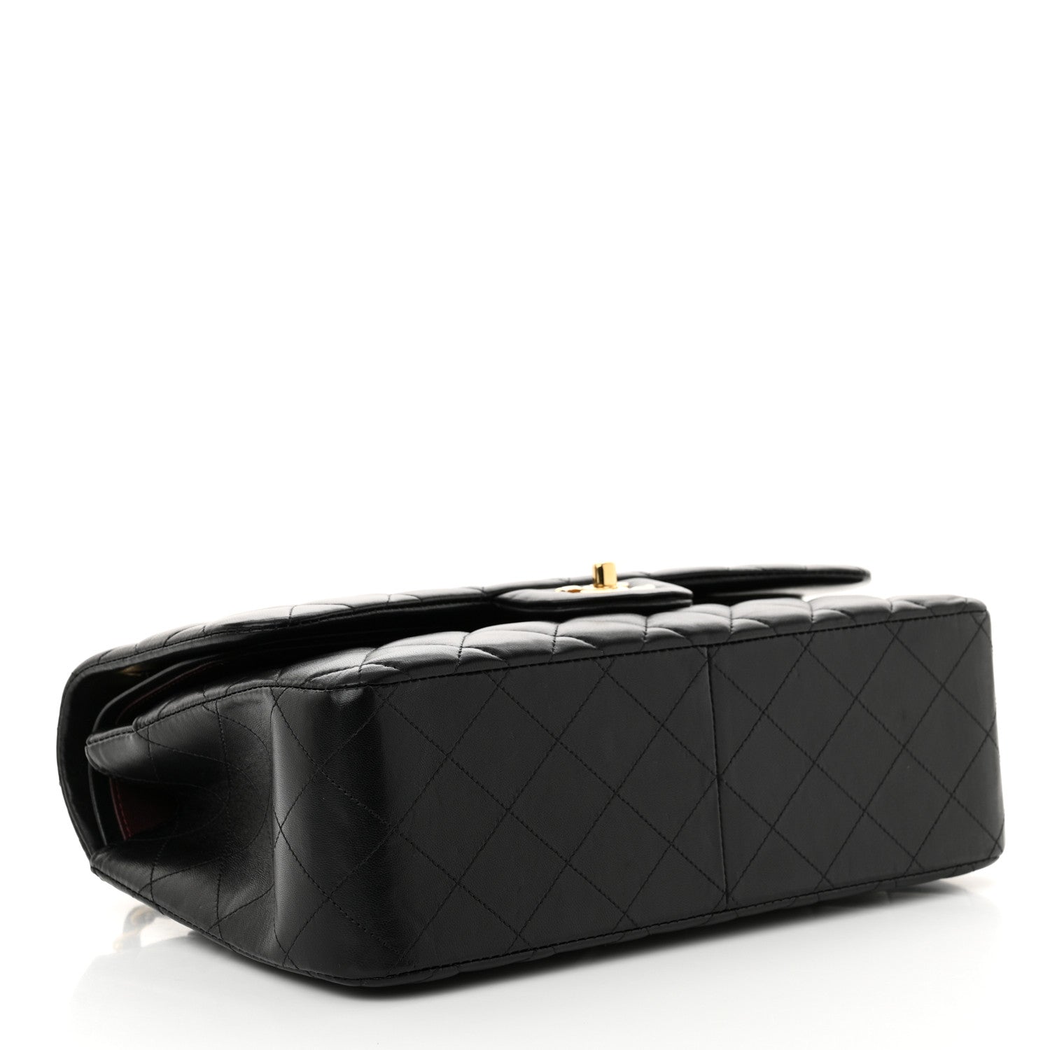 Chanel Lambskin Quilted Jumbo Double Flap Black 4 of 14