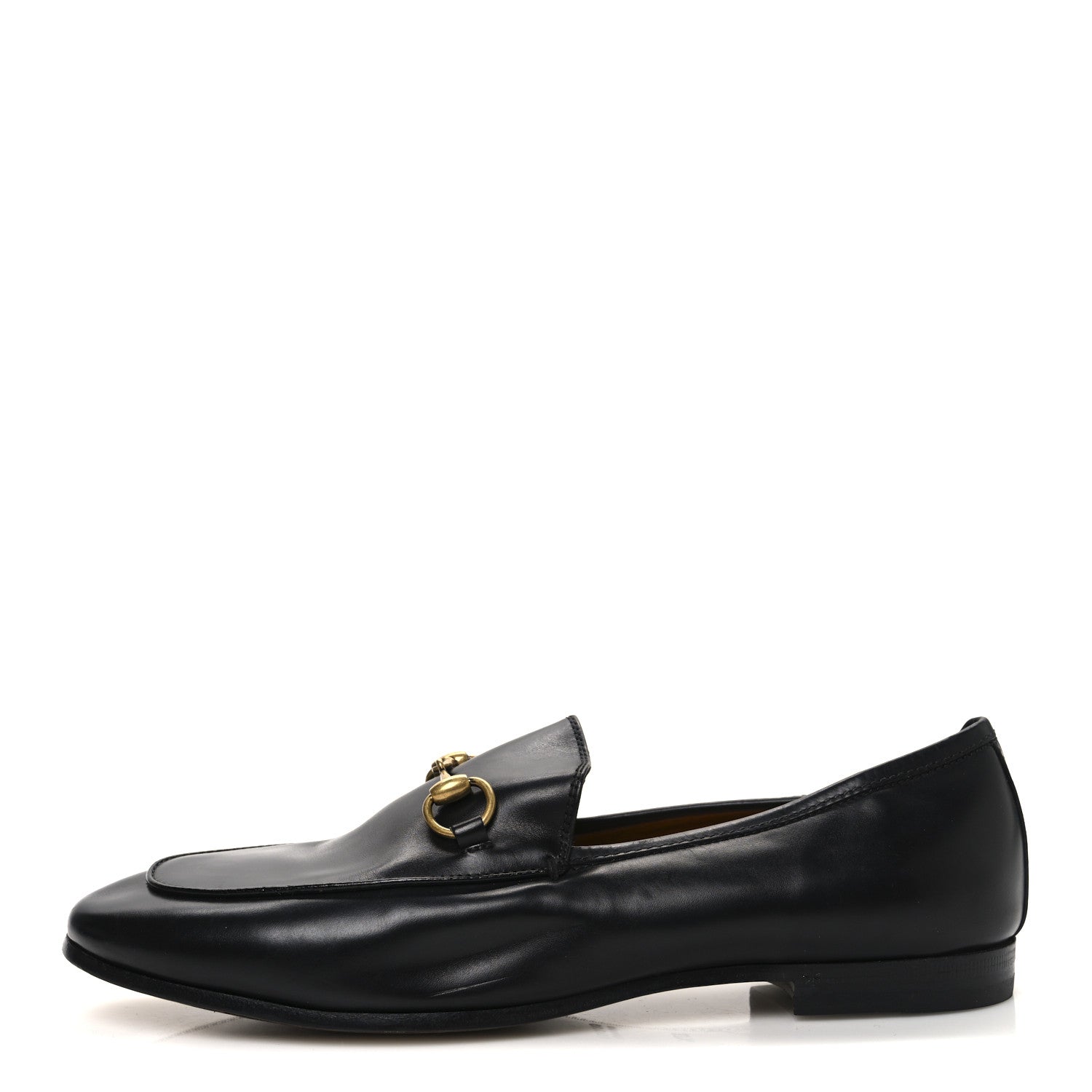 Gucci Calfskin Womens Jordaan Loafers 37.5 Black 1 of 11