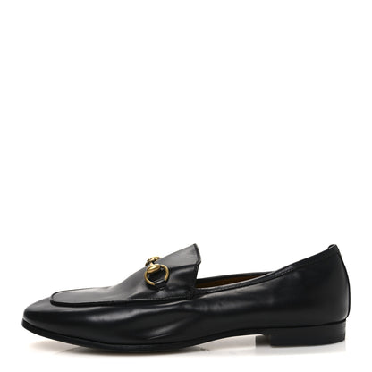 Gucci Calfskin Womens Jordaan Loafers 37.5 Black 1 of 11