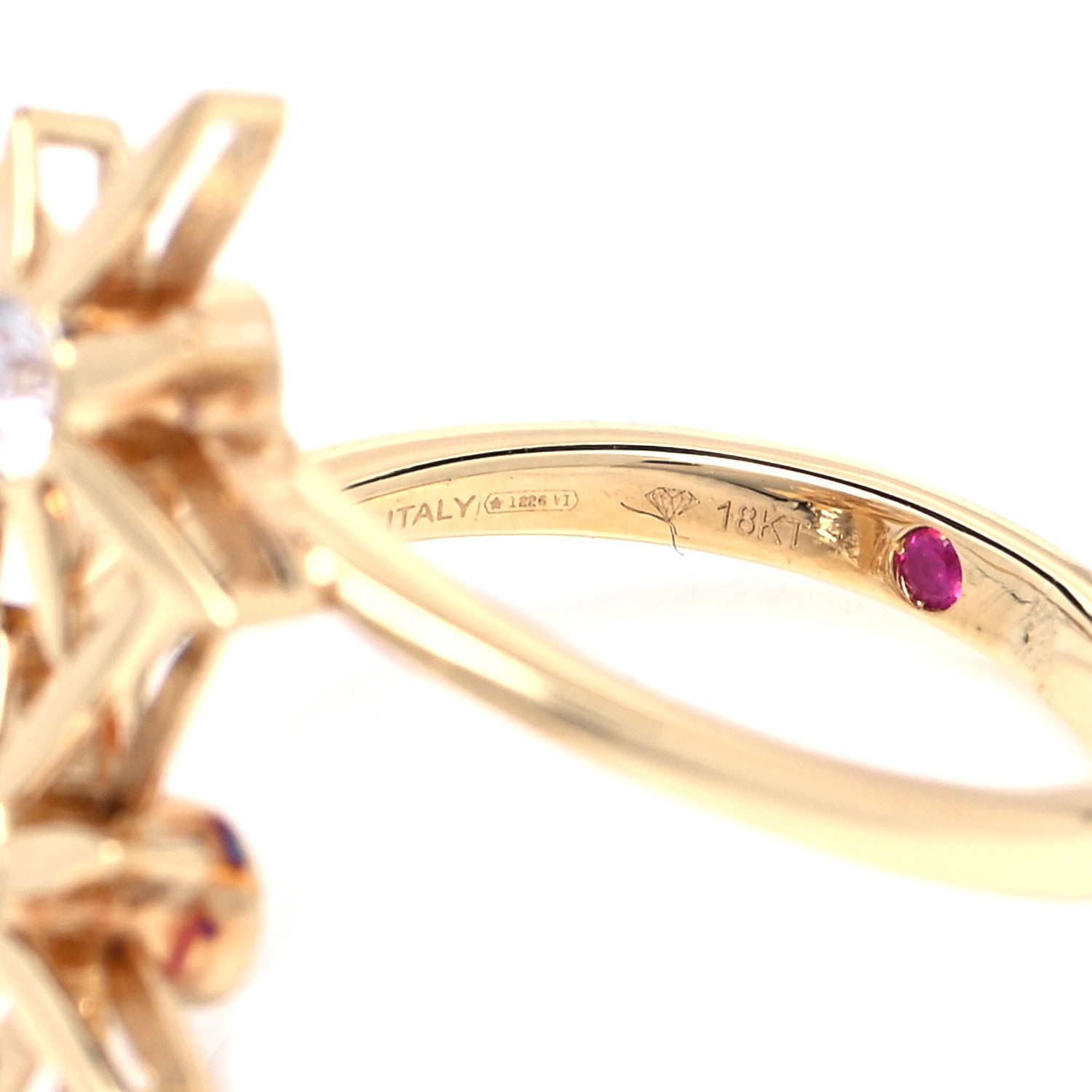 Roberto Coin X DISNEY 18K Yellow Gold Diamond Cinderella Star Duo Ring 49 4.75 4 of 4