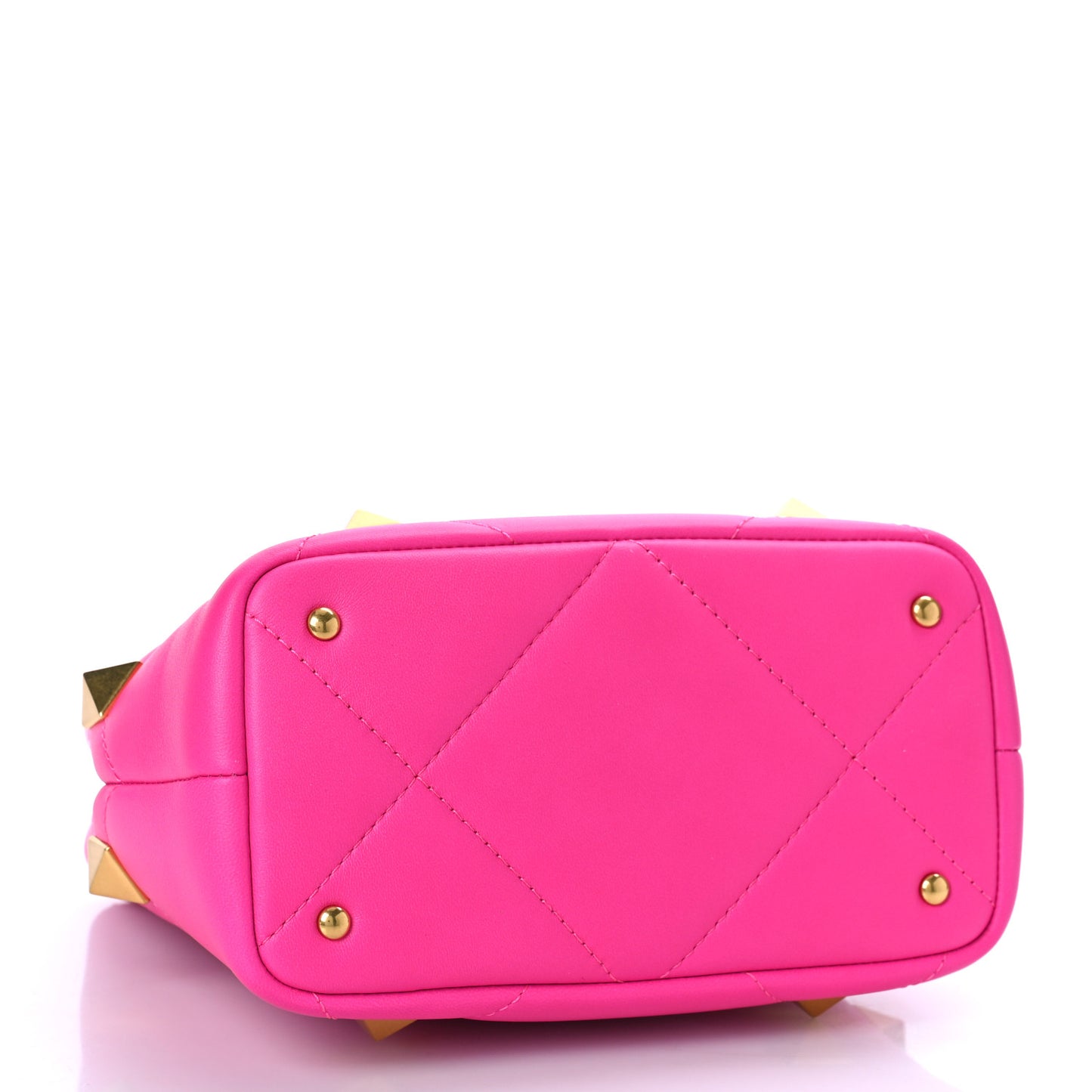 Nappa Small Roman Stud The Handle Bag Pink PP